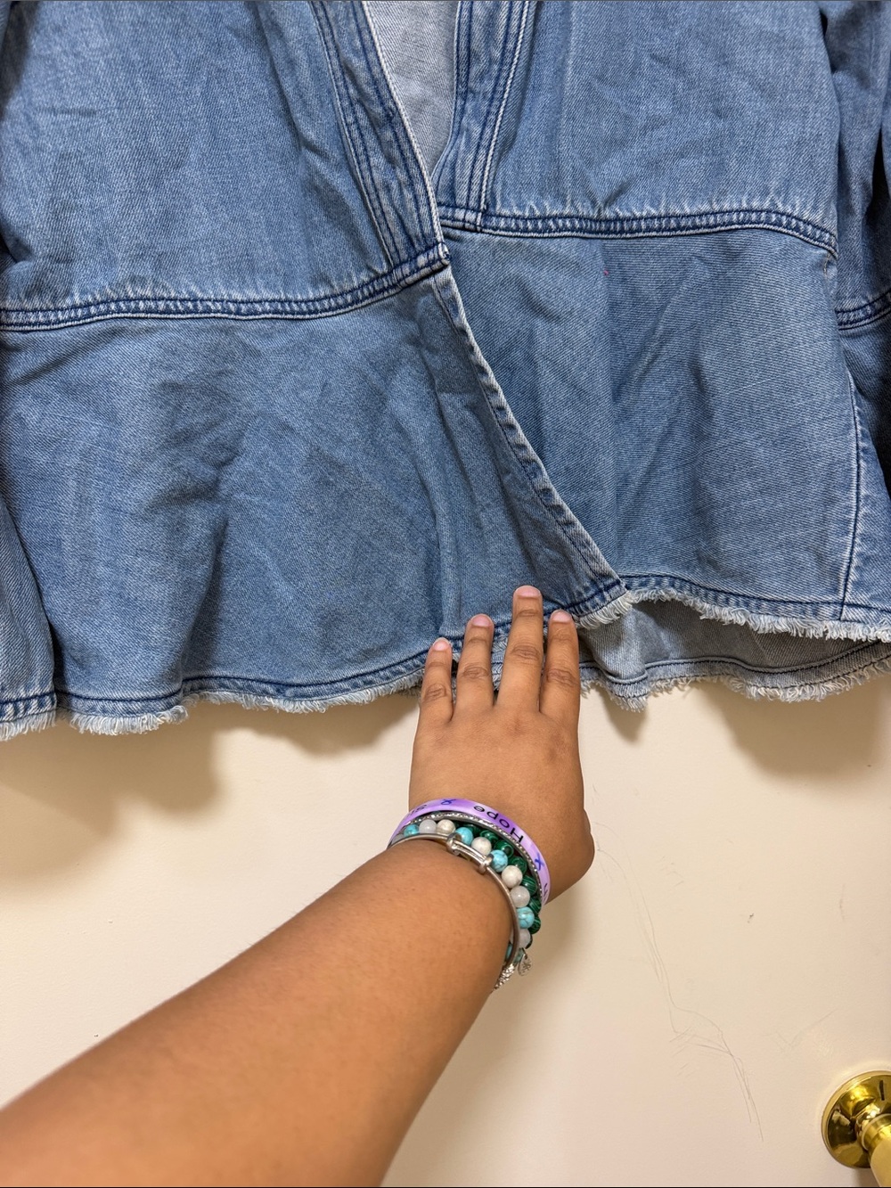 Tommy Bahama Light Blue Denim Open-Front Jean Jacket - Picture 4 of 7